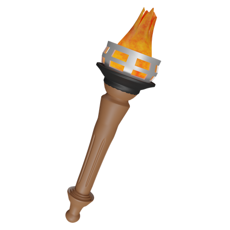 Fire Torch 3D Illustration