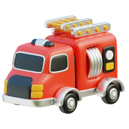 3 D Fire Truck Icon 3D Icon