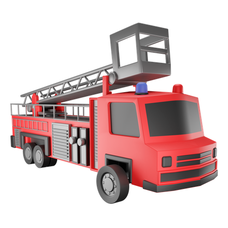 Fire Truck 3D Illustration