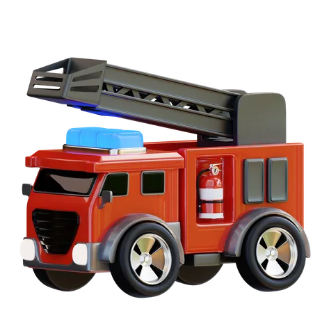 3 D Illustration Fire Truck 3D Icon