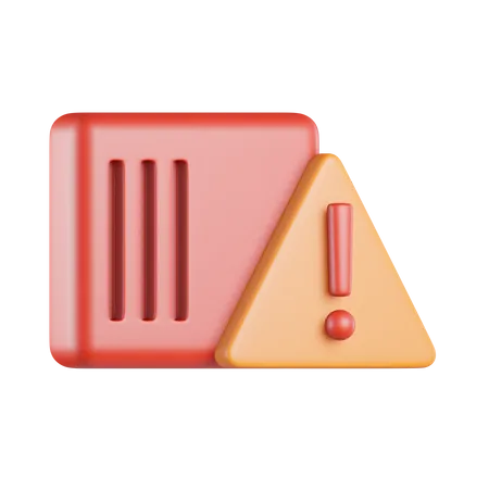 Fire Warning Sensor 3D Icon