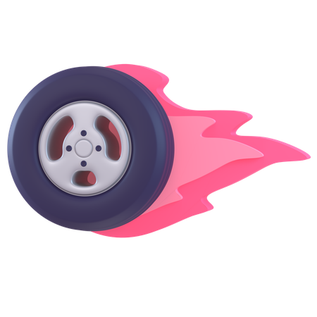 Fire Wheel  3D Icon