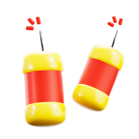 Firecracke  3D Icon