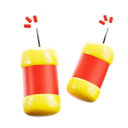 Firecracke  3D Icon