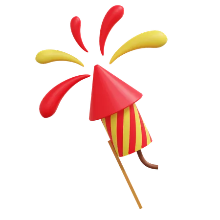 Firecrackers Rocket Chinese New Year 3 D Icon Illustration 3D Icon