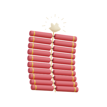 Firecrackers  3D Illustration