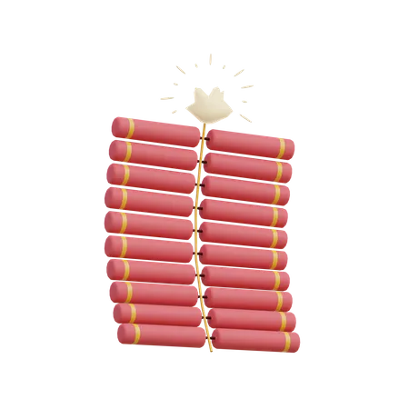 Firecrackers  3D Illustration