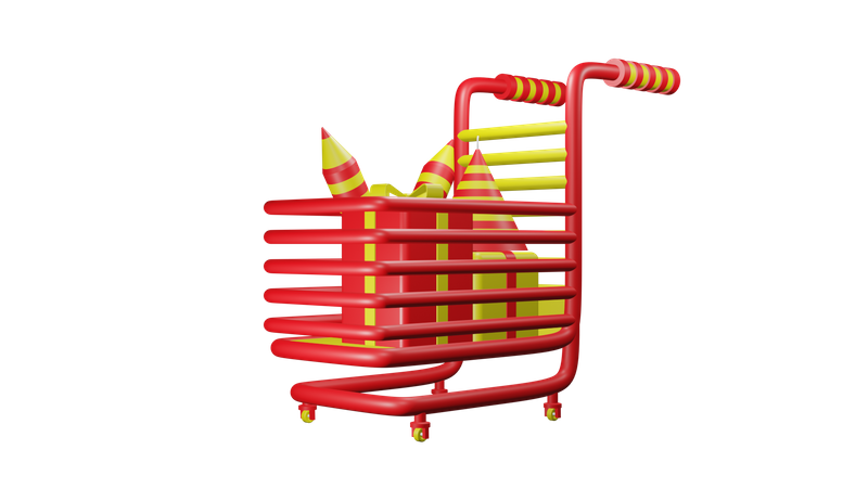 Firecrackers Cart 3D Icon