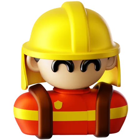 Firefighter  3D Icon