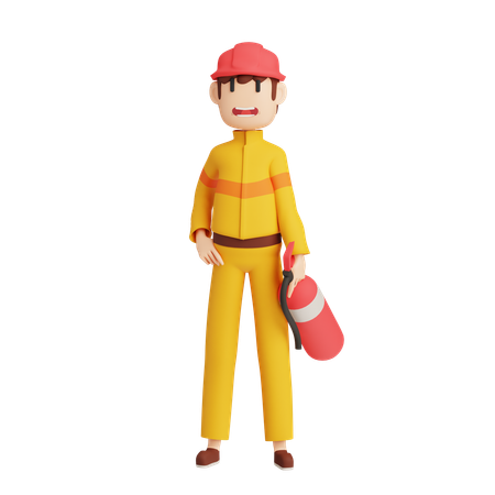 Firefighter  3D Icon