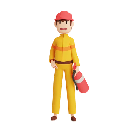 Firefighter  3D Icon
