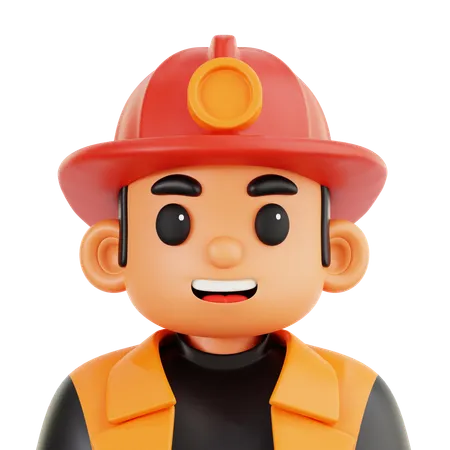 Firefighter  3D Icon