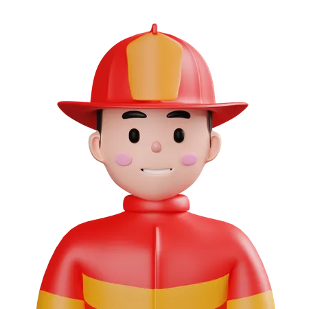 Firefighter  3D Icon