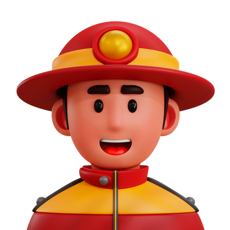 Firefighter  3D Icon