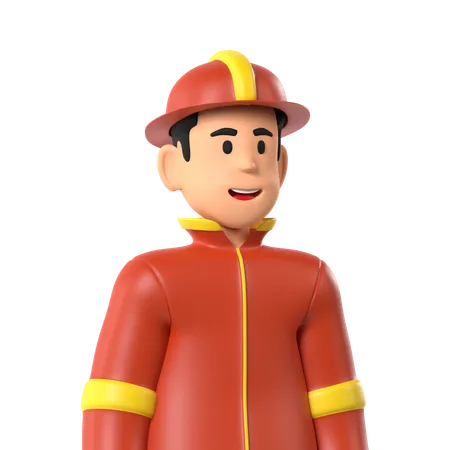 Firefighter  3D Icon