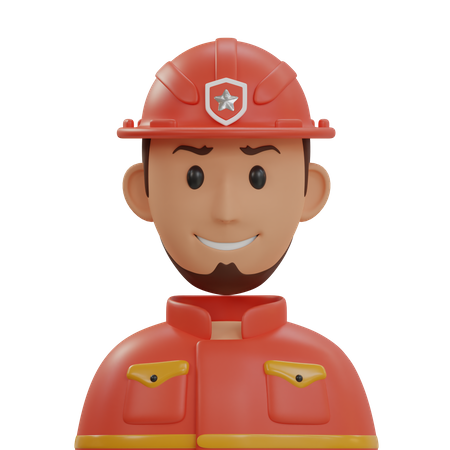 Firefighter  3D Icon