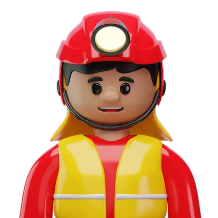 Firefighter  3D Icon