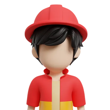 Firefighter  3D Icon