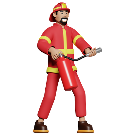 Firefighter  3D Icon