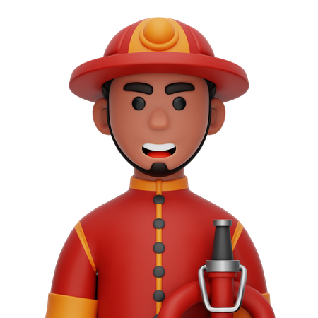 Firefighter  3D Icon