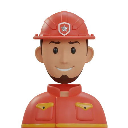 Firefighter  3D Icon