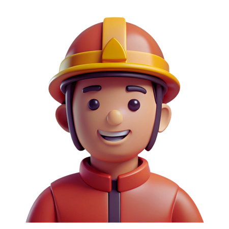 Firefighter Avatar  3D Icon