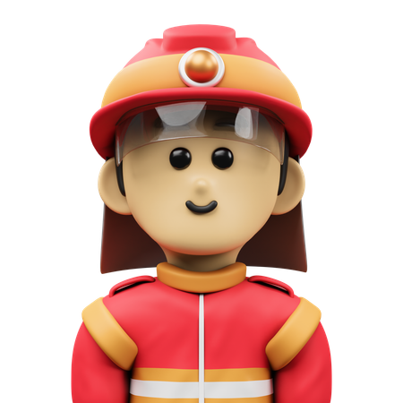 Firefighter Avatar  3D Icon