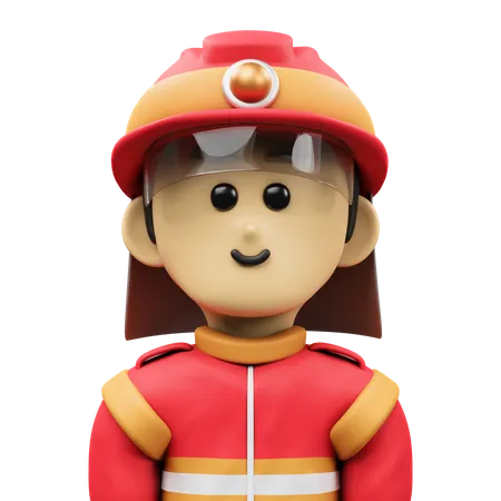 Firefighter Avatar  3D Icon