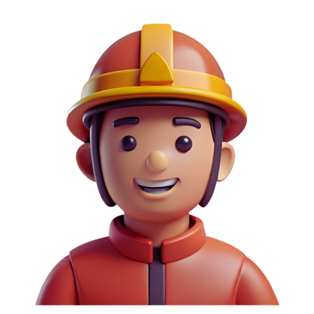 Firefighter Avatar  3D Icon