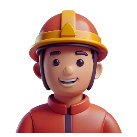 Firefighter Avatar  3D Icon