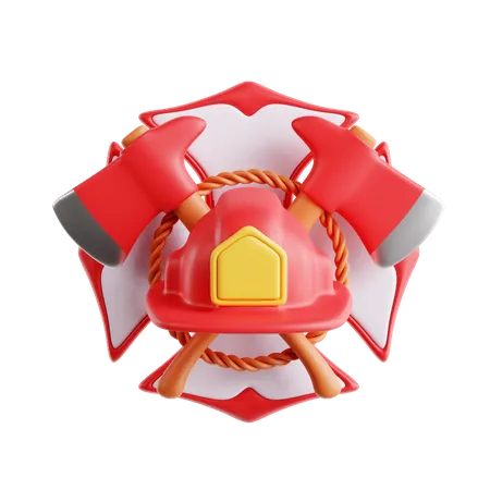 Firefighter Badge  3D Icon