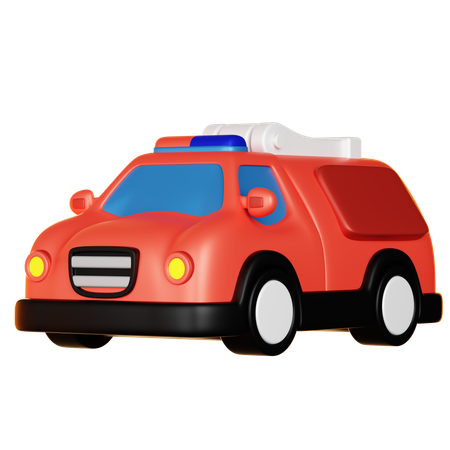 Firefighter Car  3D Icon