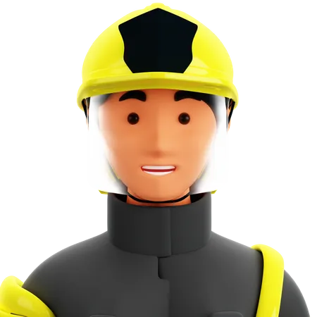 Firefighter Female  3D Icon