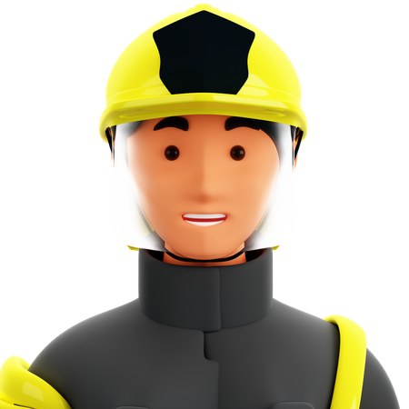 Firefighter Female  3D Icon