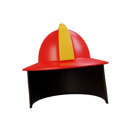 Firefighter Helmet 3D Illustration