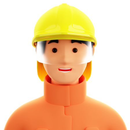 Firefighter Male  3D Icon