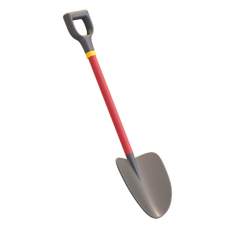 Firefighter shovel  3D Illustration