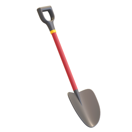 Firefighter shovel 3D Illustration