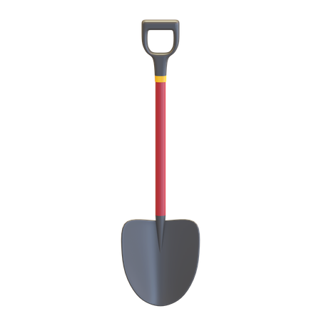 Firefighter shovel 3D Illustration