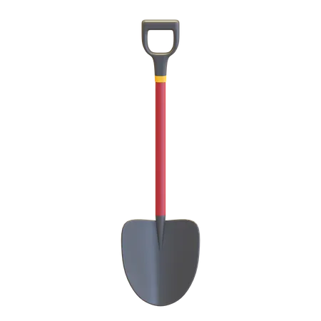 Firefighter shovel  3D Illustration