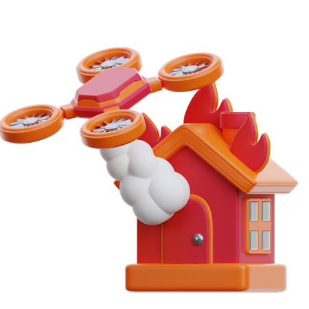 Firefighting Drone  3D Icon
