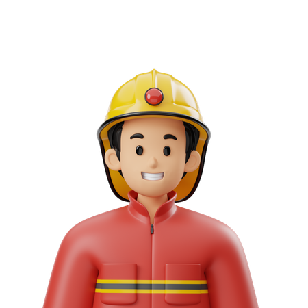 Fireman Avatar  3D Icon