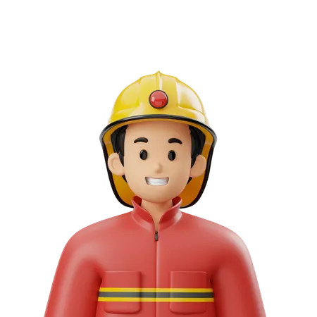 Fireman Avatar  3D Icon