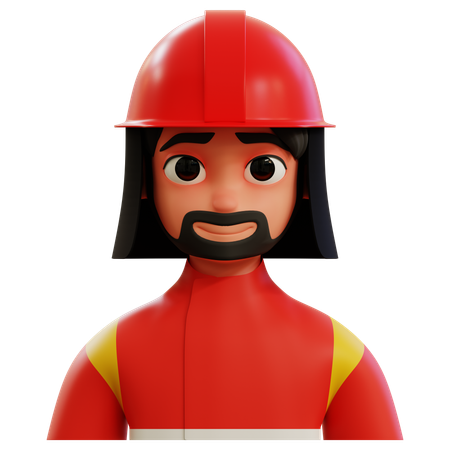 Fireman Avatar  3D Icon