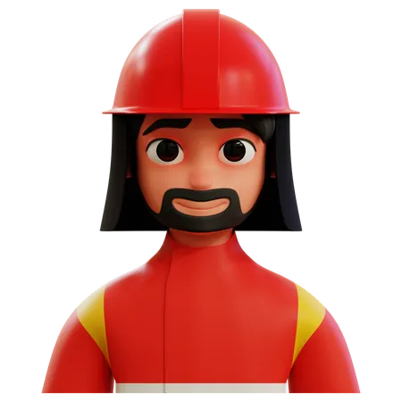 Fireman Avatar  3D Icon