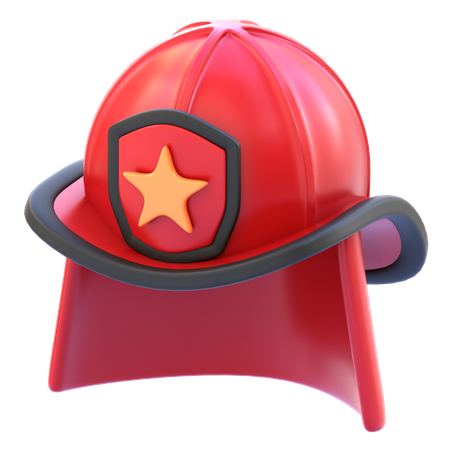 消防士のヘルメット  3D Icon
