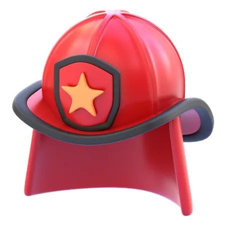 消防士のヘルメット  3D Icon