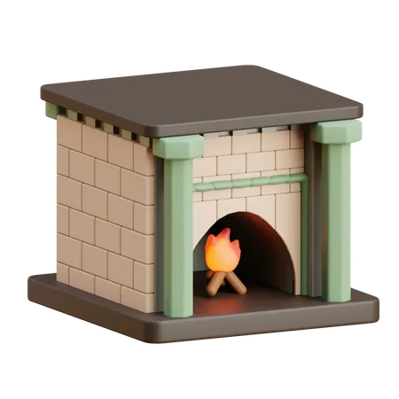 暖炉  3D Icon