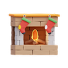 3d 3d fireplace emoji