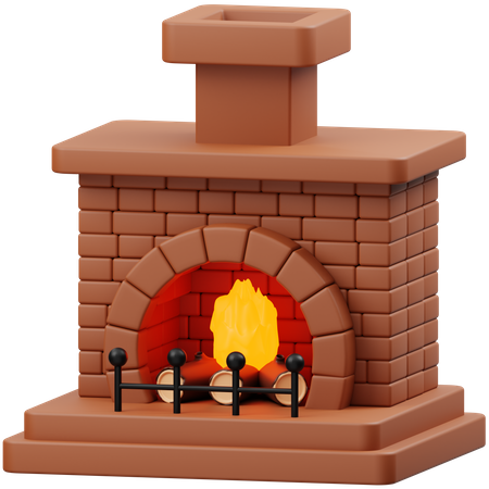 Fireplace  3D Icon